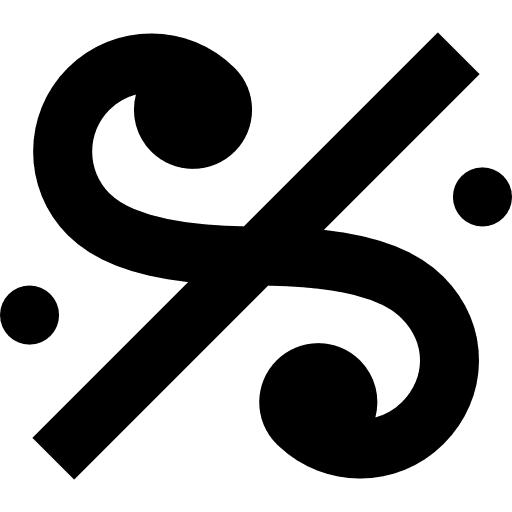 Segno signs notation pentagram icon