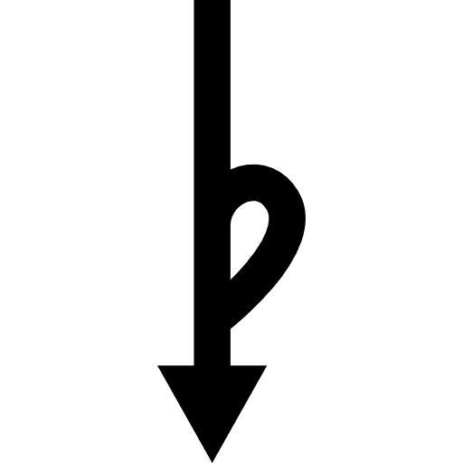 Flat musical notation flat icon