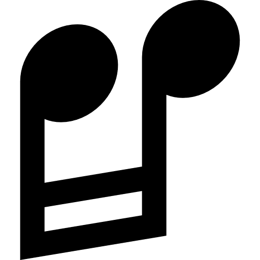 Beam music accompaniment signs icon