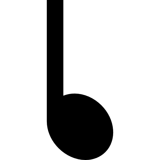 Quarter musical music notation icon