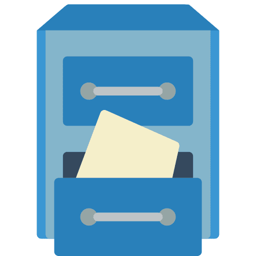 Filling cabinet office material holder business and finance icon Filling cabinet office material holder business and finance icon