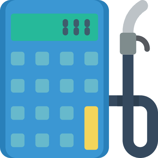 Fuel transportation budget petrol station icon