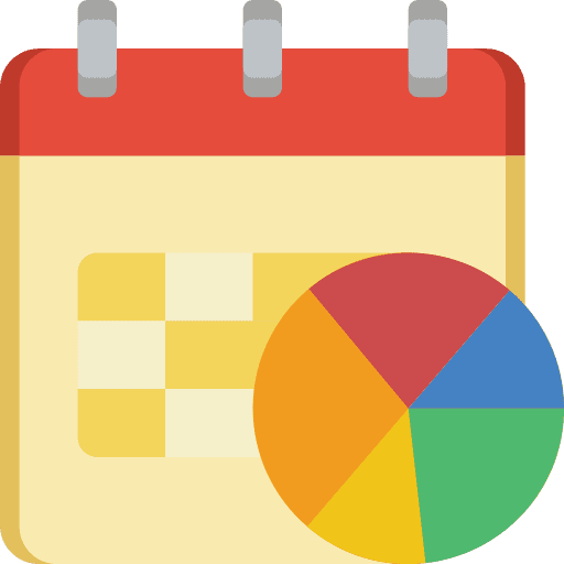 Schedule pie chart calendar date icon Schedule pie chart calendar date icon