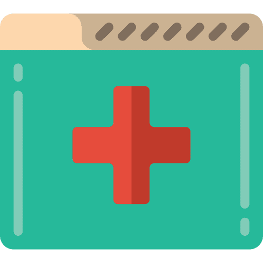 Medical folder files and folders hospital icon Medical folder files and folders hospital icon