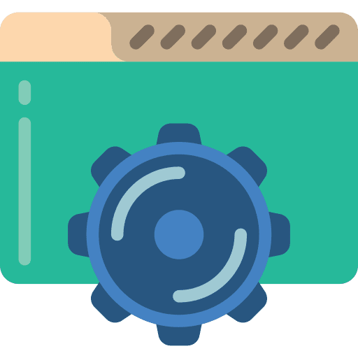 Preferences button folder setting icon Preferences button folder setting icon