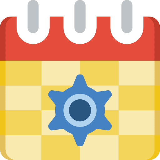 Calendar calendar gear settings icon Calendar calendar gear settings icon