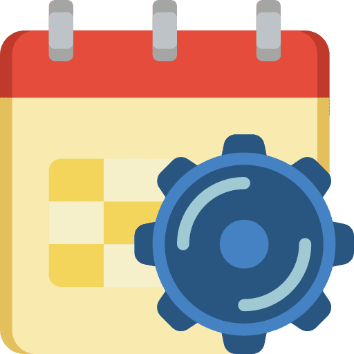 Calendar gear settings calendar icon Calendar gear settings calendar icon