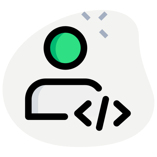 Developer administrator coding digital icon
