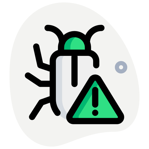Virus warning network virus safety icon