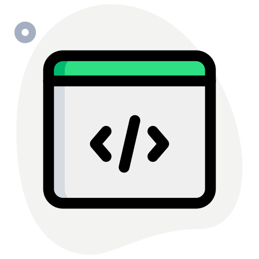 Web programming brackets browser web programming icon