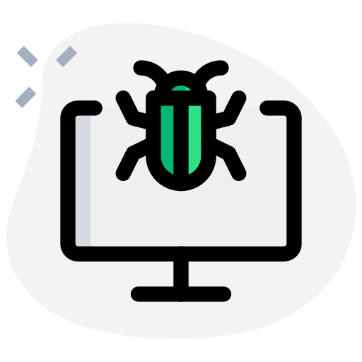 Computer bug bug report computer bug alert icon Computer bug bug report computer bug alert icon