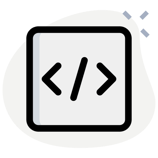 Programing language brackets coding icon Programing language brackets coding icon