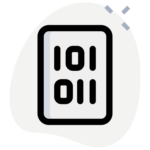 Binary file binary zero digits icon Binary file binary zero digits icon