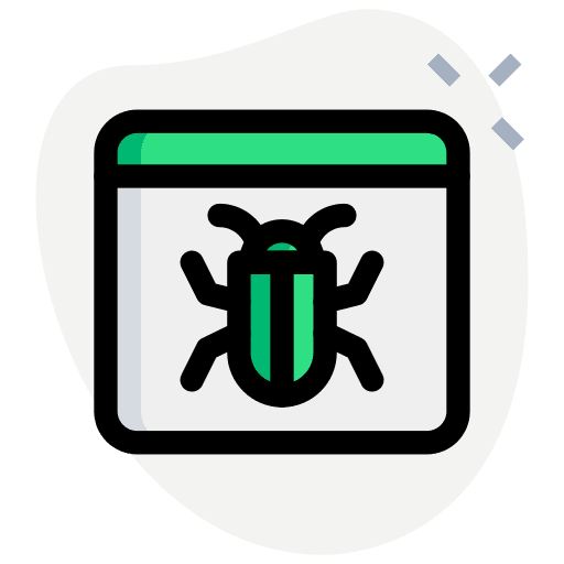 Bug template seo and web patch icon Bug template seo and web patch icon