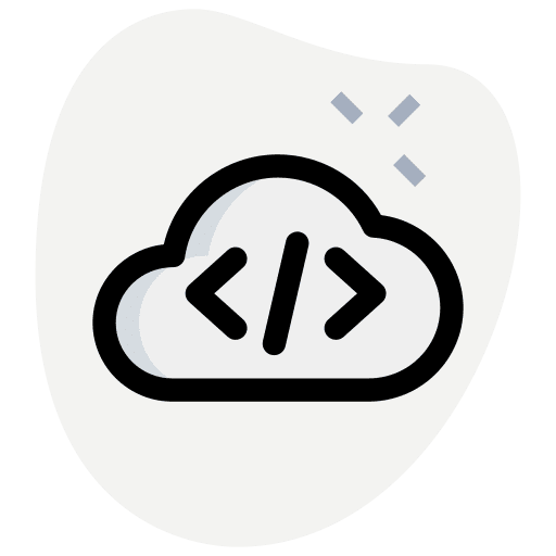 Cloud cloud developer slash icon Cloud cloud developer slash icon