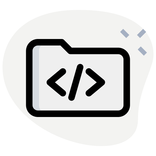 Folder source code digital program icon Folder source code digital program icon