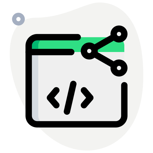 Share application sharing coding icon Share application sharing coding icon