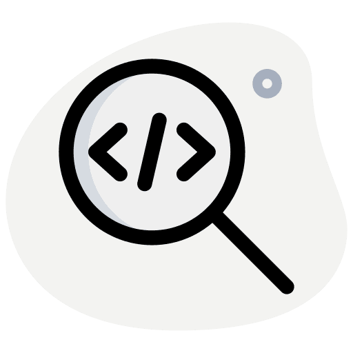 Search magnifying glass source code search icon Search magnifying glass source code search icon
