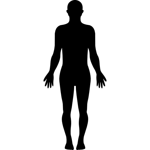 Standing human body silhouette shape body human icon