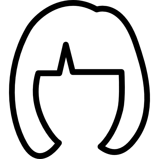 Blond female short hair shape human body people short hair icon