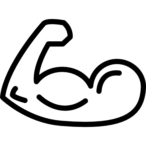 Muscular arm outline outlined outline flex icon