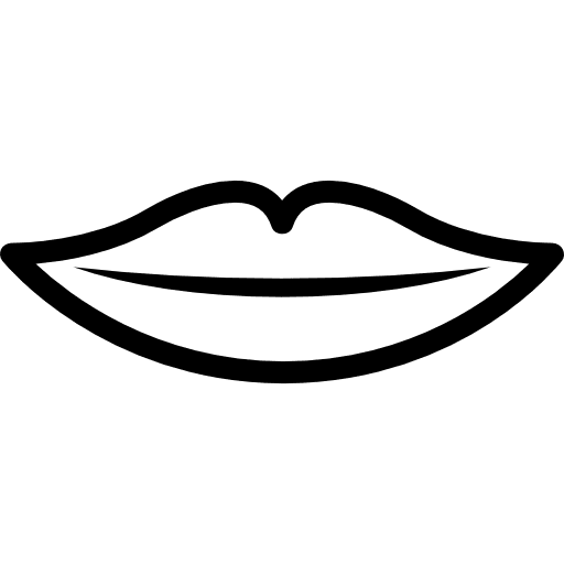Thin lips outline lips mouth lip icon