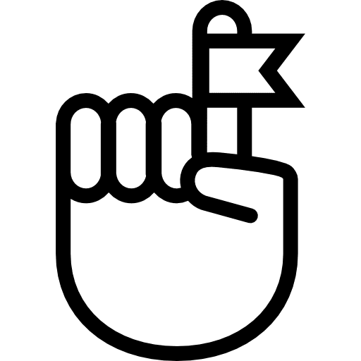 Hand finger with a ribbon body ribbon remember icon