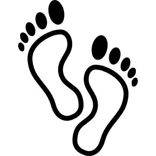 Footprints outline variant foot feet outline foot outline icon