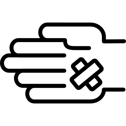 Wound in a hand wounds body parts wound icon