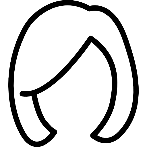 Blond female hair shape shape hairs person icon