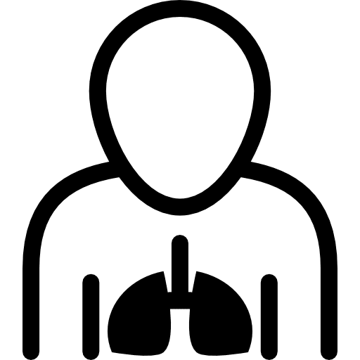 Lungs inside the human body inside lungs organs icon