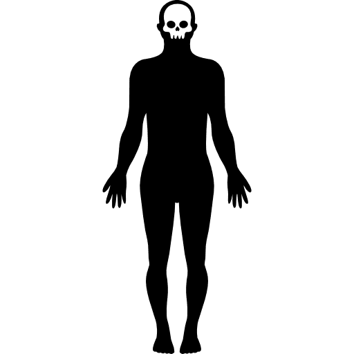 Standing human body shape human body people shapes icon