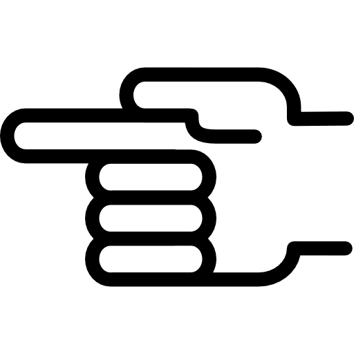 Hand gesture outline pointing to the left you hand gesture gestures icon