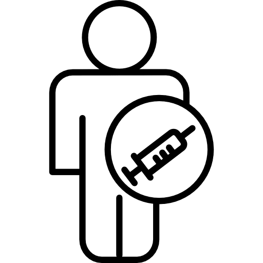 Male outline with syringe symbol male outline man phlebotomist icon