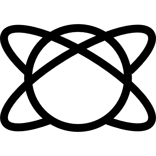 Molecule with rings rings molecules ring icon