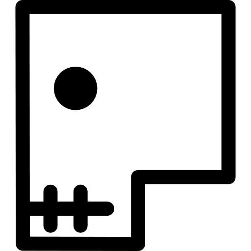 Polygon shape outline with circle and stitch shape shape outline circle icon