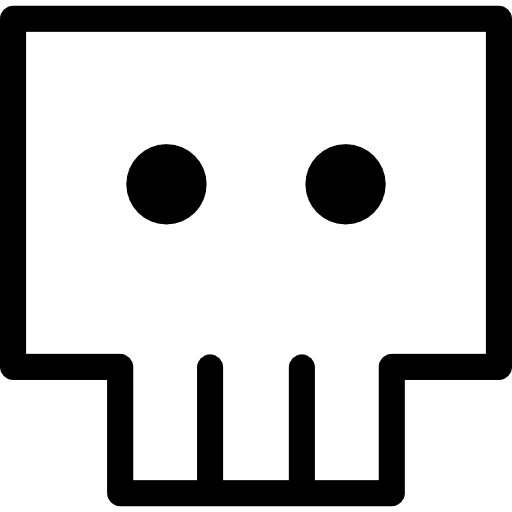 Skull of straight lines straight shape lines icon