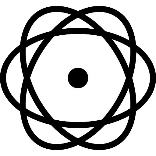 Atom variant body parts graphic three icon