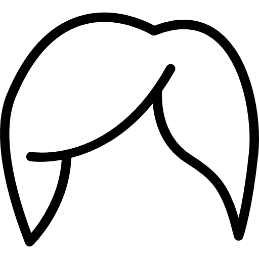 Female hair variant outline hair hair outline female icon