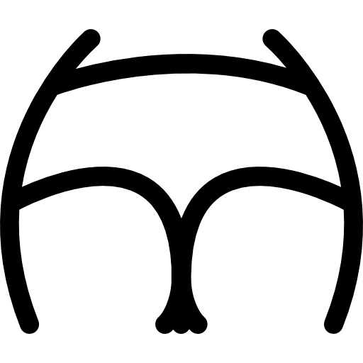 Butt wearing underwear underwear butt back part icon