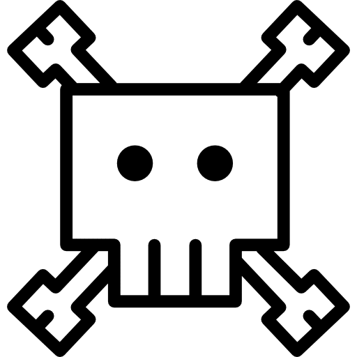 Skull cartoon variant outline skulls signs skull icon