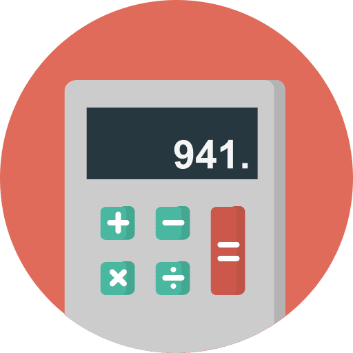 Calculator business tool buttons icon
