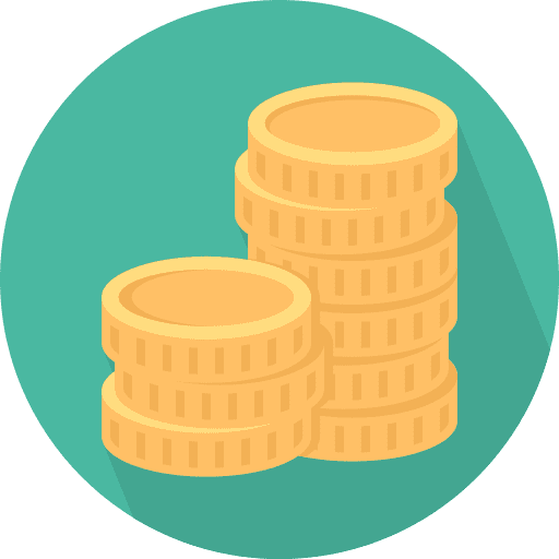 Coins coins cash stack icon