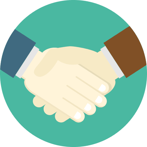 Hand shake people onboard hands icon
