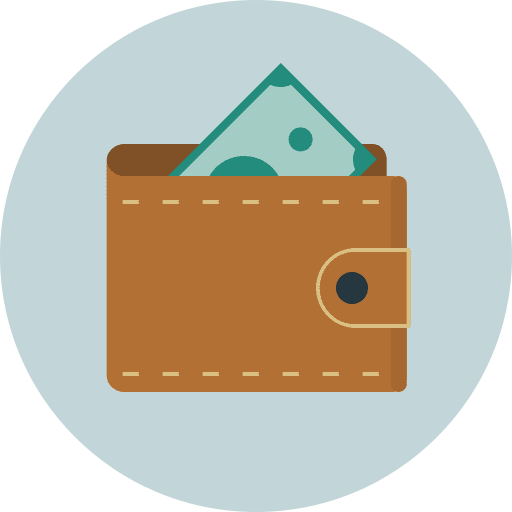 Wallet money card business and finance icon