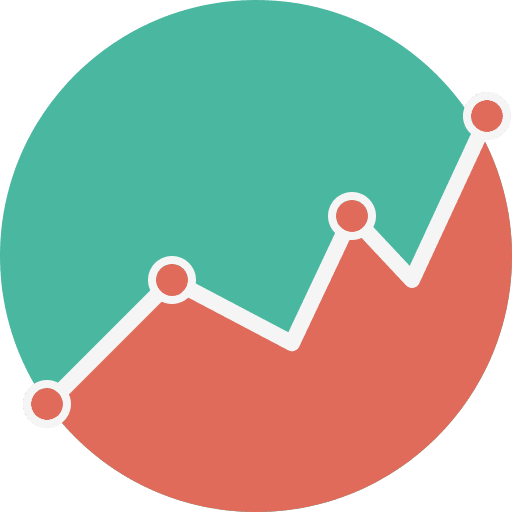 Chart graphic line chart business and finance icon Chart graphic line chart business and finance icon