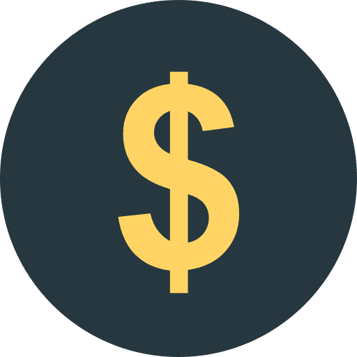 Dollar cash business currency icon Dollar cash business currency icon