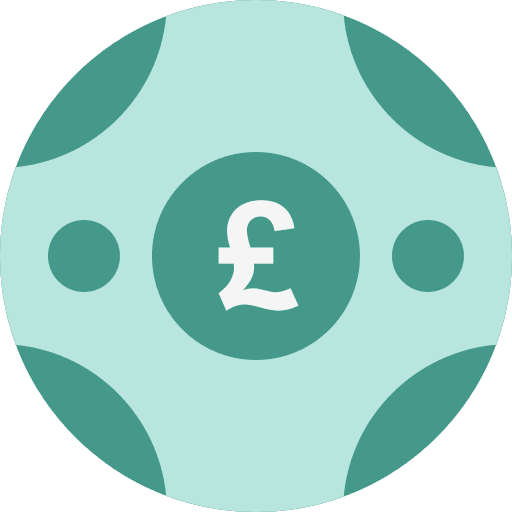 Pound business cash coin icon Pound business cash coin icon