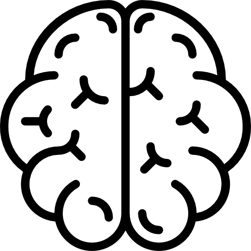 Brain healthcare and medical body part medical icon