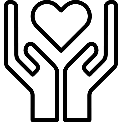 Care heart love and romance health care icon